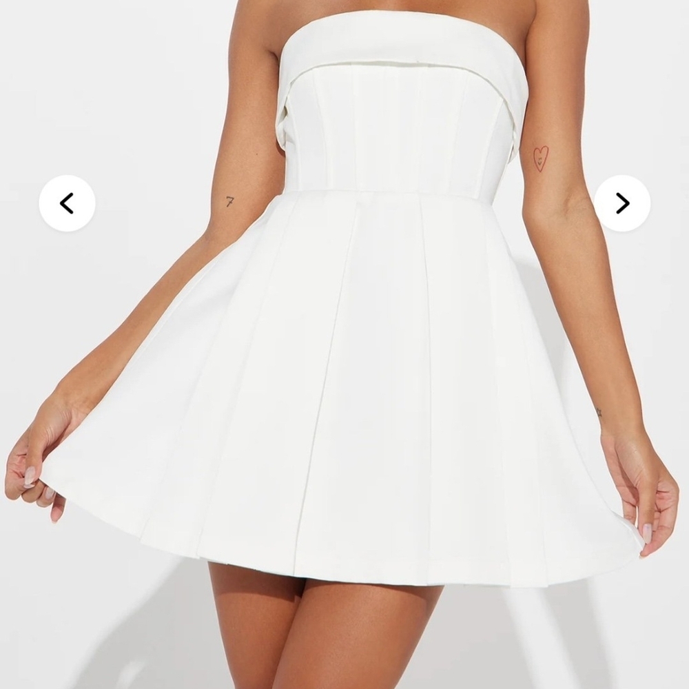 Fashion Nova White Strapless Mini Dress - Picture 2 of 3